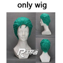 5 UNIDS Anime Japonés Roronoa Zoro Cosplay Traje Comic Halloween Cosplay traje Conjunto Completo peluca y pañuelo envío gratis