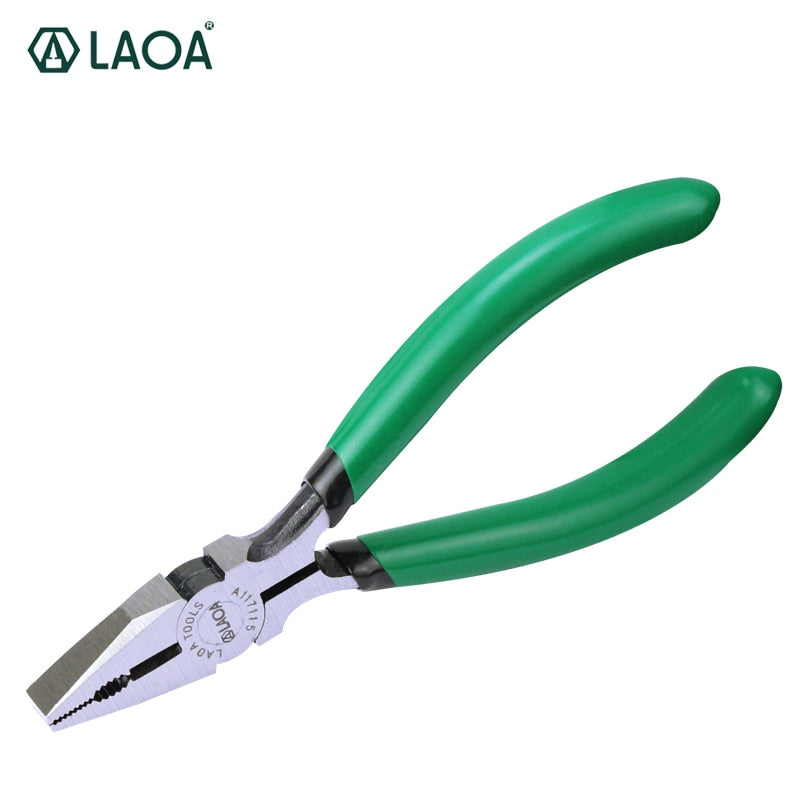 LAOA-Mini alicates de 5 pulgadas, cortador de alambre, alicates de punta larga, alicates de prensado de joyería, herramientas de mano con clip circular
