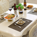 WHQ 4 STÜCKE 40 x 30 cm Tischsets PVC Esstisch Matte Disc Bowl Pads Untersetzer Wasserdichte Tischdecke Pad Moderne rutschfeste Unterlage