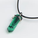 Colgante de piedra Natural LFPU, collar con colgante de piedra de cristal con punto curativo en forma de bala, joyería para mujer