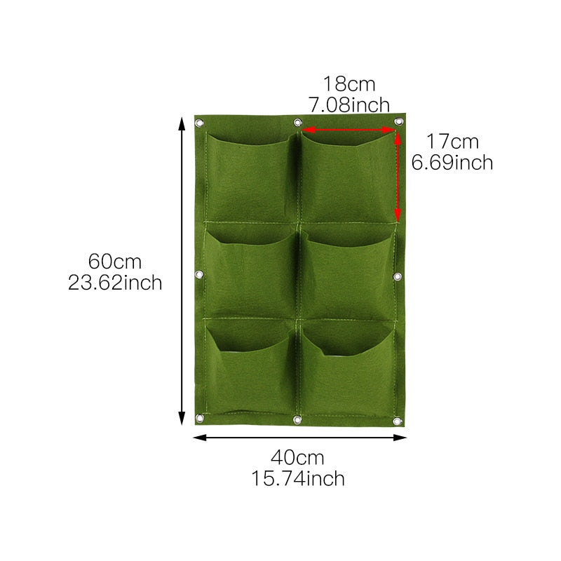 Wall Hanging Planting Bags 24 Size Pockets Green Grow Bag Planter Vertical Garden Vegetable Living Bonsai Bag Flower Home Supply