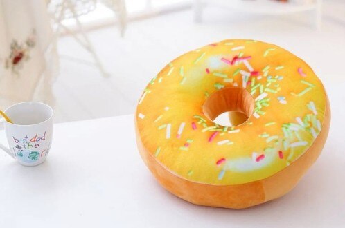 40cm Lustige Schokolade Donut Sofa Sitzkissen Weihnachten Donuts Kissen Weihnachten Kind Geschenk Spielzeug PP Baumwolle Füllung Handauflagen Automatten