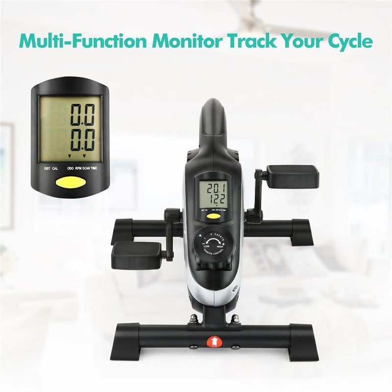 Fitness Steppers LCD Display Dual Pedal Mini Heimtrainer 8 Stufen Magnetischer Widerstandstrainer Tragbares Beintrainingsgerät