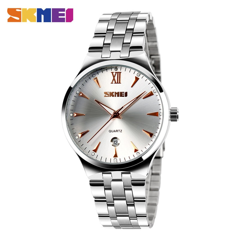 SKMEI Mode Damen Sportuhren Frauen Quarzuhr 3Bar Wasserdichte Weibliche Armbanduhren Kalender Relogio Feminino Uhr 9071