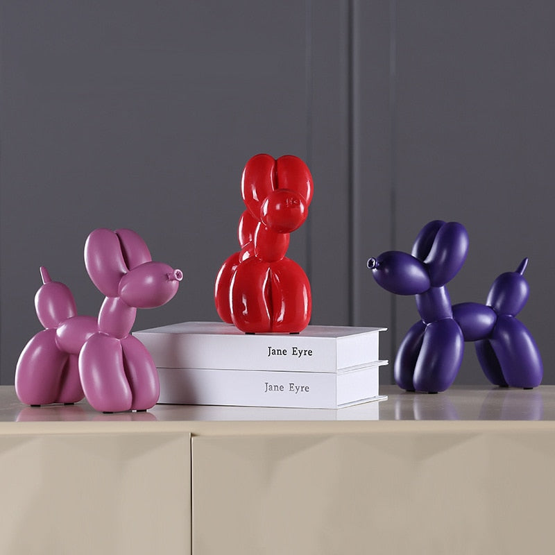 New Fashion Resin Balloon Dog Crafts Sculpture Creative Gifts Modern Simple Home Decorations Statues 8 Colors Desktop Ornament