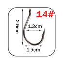WPE Marke 1 Packung Angelhaken Größe 7#-15# Stachelhaken High-Carbon Steel Single Circle Karpfen Angelhaken Jig Tackle Zubehör