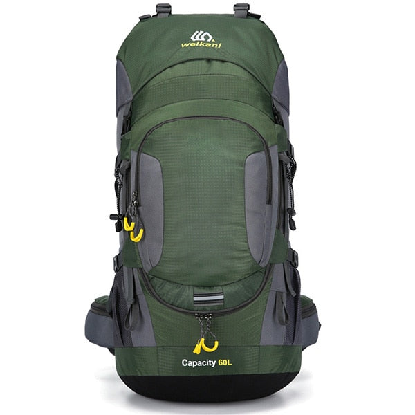 Outdoorrucksack Campingtasche 50/60l Herren mit Lichtreflexion Wasserdichter Reiserucksack Mann Camping Wandertaschen Rucksack Sport