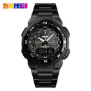 Reloj SKMEI para hombre, relojes deportivos de cuarzo a la moda, relojes con correa de acero inoxidable para hombre, relojes de pulsera impermeables de lujo para negocios