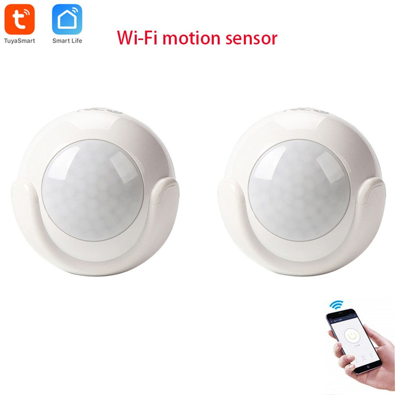 Tuya WiFi PIR-Bewegungssensor-Detektor Home Alarm System, Mini-Form PIR-Sensor Infrarot-Detektor kompatibel mit IOS &amp; Android