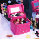 Make-up-Tasche, hochwertige, schöne Kosmetikbox, Frauen, lässig, faltbar, professioneller Reise-Aufbewahrungskoffer, Koffer mit großer Kapazität