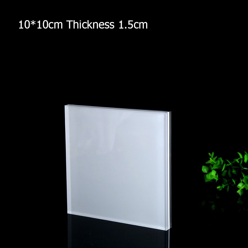 Square Solid Acrylic Display Stand Cabinet Shop Retail Jewellery Watch Art Counter Display Riser Block Clear Black Frosted White