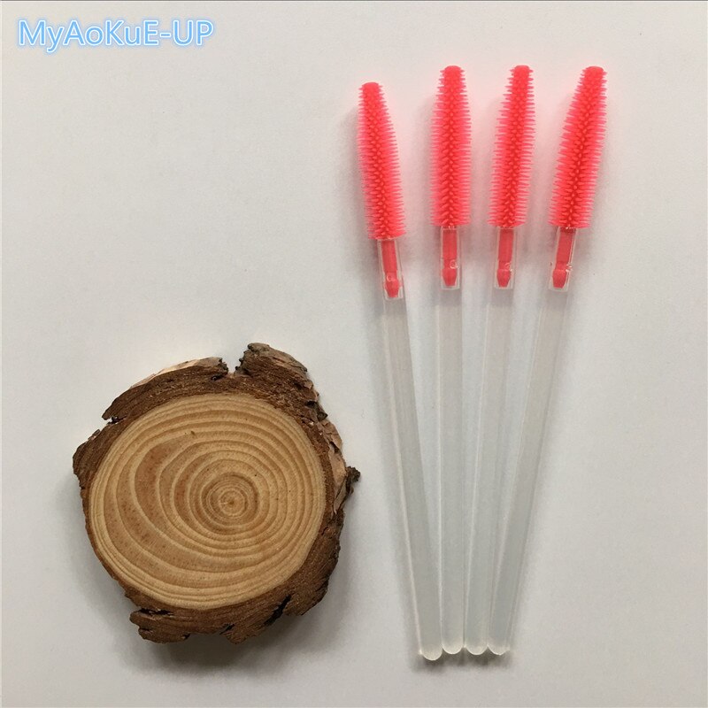 200 pcs/lot Silicone Eyelashes Brushes Mix Colors Disposable Mascara Wands Lashes Makeup Brushes For Eyelash Extension