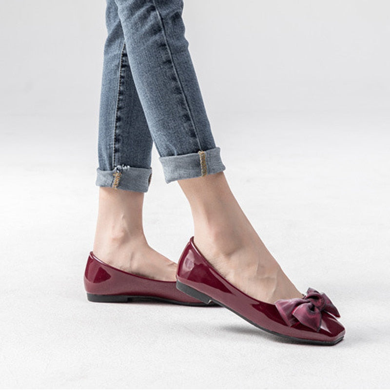 CEYANEAO2019 primavera nueva moda lujo mujer suave plano mariposa nudo Ballet Flats gran tamaño tacones bajos diseñador ShoesE1129