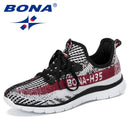 BONA New Summer Chaussure Homme Outdoor Men Running Shoes Mesh Sneakers Man Sport Shoes Walking Shoes Male Comfortable Shoe