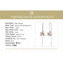 Lotus Fun Plata de Ley 925 auténtica, joyería fina hecha a mano Original Natural, bonitos pendientes colgantes de moda con flores florecientes para mujer