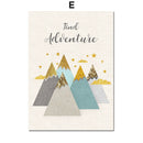 Bär Kaninchen Fuchs Hirsch Kinderzimmer Wandkunst Leinwand Malerei Cartoon Nordic Poster und Drucke Wandbilder Mädchen Jungen Kinderzimmer Dekor