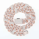 TOPGRILLZ 16 mm Miami New Box Verschluss kubanische Gliederkette Gold Silber Farbe Halskette Iced Out Zirkonia Bling Hip-Hop-Schmuck