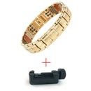 Vivari Herren-Gesundheits-Magnetarmband für Männer, versilbert, reines Titan, magnetische Ionen, Germanium, Far Infar Red Armbänder