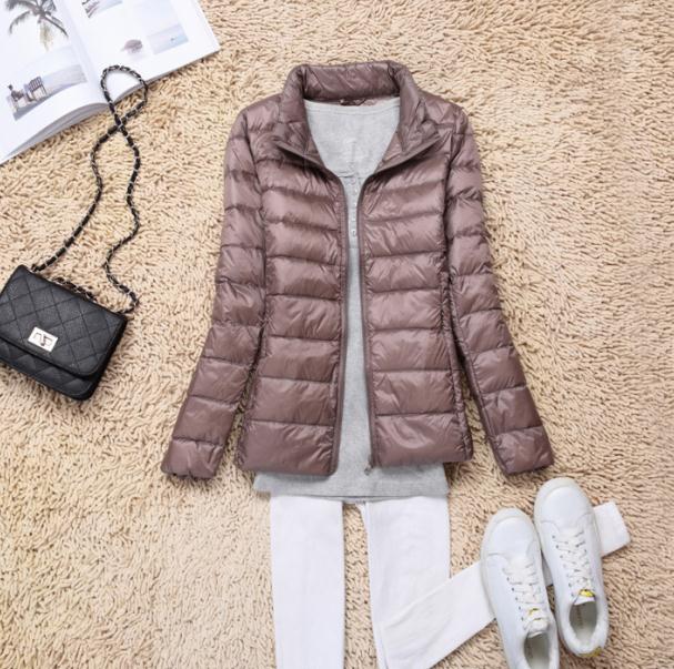 2022 Autumn Winter Women Lightweight White Duck Down Jacket Parka Female Ultra Light Down Coat Warm Puffer Outwears Short Tops