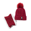 Neue Frauen Warm Dicken Hut Mode Winter Hüte Für Frau Fügen Sie Pelz Gefüttert Strickmütze Buchstabe B Beanie Hut Mädchen Bommel Strickmütze