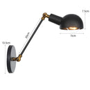 Industrielle verstellbare Schwenkarm-Wandlampe Lesebett Vintage Wandlampe Retro ausziehbare LED-Wandleuchten fexible Weißgold
