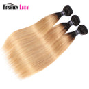 FASHION LADY Vorgefärbtes brasilianisches glattes Haar Echthaarwebart 1B / 27 Ombre Echthaarbündel 2/3/4 Bündel pro Packung Nicht-Remy