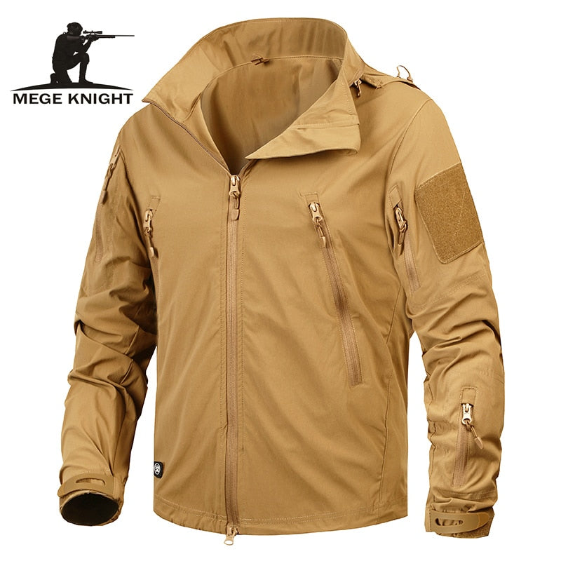 Ropa de marca Mege, nueva chaqueta de otoño para hombre, abrigo, ropa militar, prendas de vestir tácticas, rompevientos ligero de nailon transpirable del Ejército de EE. UU.