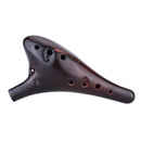 12-Loch-Keramik-Ocarina-Flöte Alto C Smoked Burn U-Boot-Stil-Musikinstrument mit Musikpartitur für Anfänger
