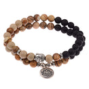 Charm Retro Buddha Bead Armband Männer Schwarz Naturstein Chakra Armbänder Erkek Bileklik Armband Homme AB226