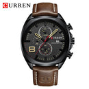 Reloj CURREN Sports Watch Men Chronograph Waterproof Leather Strap Watches Mens Luxury Brand Men&