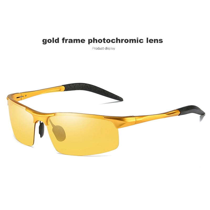 Aluminum Magnesium Photochromic Sunglasses Polarized Night Vision Glasses Men Oculos Driver Yellow Driving Glasses gafas de sol