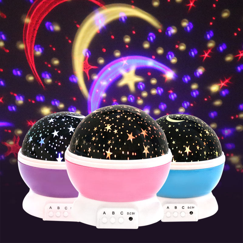 Novelty Luminous Toys Children Bedroom Moon Starry Sky LED Night Light Projector Battery USB Night Light Creative Party Toy Gift