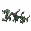 Feng-Shui-Bronze-Drache, der Perlen-Ornamente fängt, glückliches Heimhandwerk, dekorative Kunst