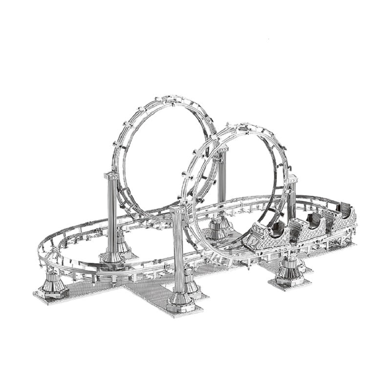 MMZ MODEL NANYUAN 3D Metal Assembly Model ROLLER COASTER Amusement Facilities Puzzle Originality Collection Playground toys gift