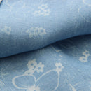 2021 Spring Autumn 2-10T Years Child Kids Birthday Gift O Neck Long-Sleeve Flower Print Denim Blue Colour Bow Cute Girls Shirt