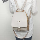 Female backpack shoulder bag women messenger PU leather and nylon backpacks Travel Bags mochila vintage College school bag black