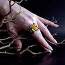 DreamCarnival 1989, joyería de moda elegante, anillo para mujer, corte triangular grande, circón, flores rojas, fiesta de citas, envío directo, caliente WA11658