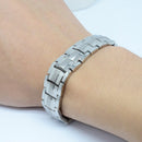 Vivari Herren-Gesundheits-Magnetarmband für Männer, versilbert, reines Titan, magnetische Ionen, Germanium, Far Infar Red Armbänder