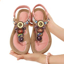 CEYANEAO 2020 Bohemian Women Sandals Gemstone Beaded Slippers Summer Beach Sandals Women Flip Flops Ladies Flat Sandals Shoes