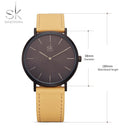 Shengke marca nueva moda estilo Simple superior famosa marca de lujo Reloj de cuarzo mujeres relojes de cuero Reloj Mujer Zegarek Damski