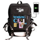 Japan Anime Tokyo Ghoul Cell at Work Attack on Titan Gintama Natsume Yuujinchou Monokuma USB Charging Laptop Backpack School Bag