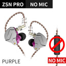 KZ ZSN Pro In-Ear-Kopfhörer Hybrid-Technologie 1BA + 1DD HIFI-Bass-Metall-Ohrhörer Sport-Headset-Monitor mit Geräuschunterdrückung