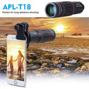 APEXEL 18X Telescope Zoom Handyobjektiv für iPhone Samsung Smartphones Universalclip Telefonkameraobjektiv mit Stativ 18XTZJ