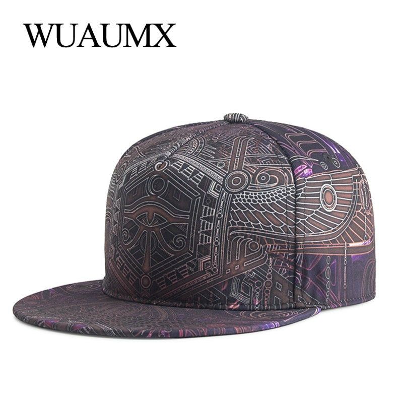 Wuaumx Fashion Summer Baseball Cap For Men Women Hip Hop Hat Sport Skateboard Flat peaked Hat Bone Snapback Caps Casquette homme