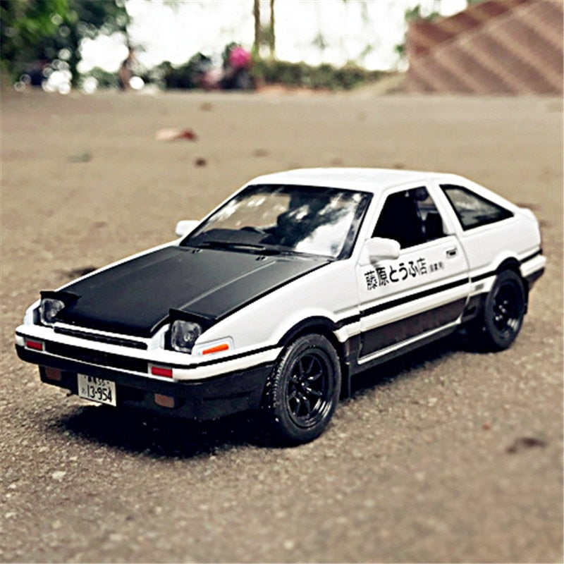 1:28 Spielzeugauto INITIAL D AE86 Metallspielzeug Legierungsauto Diecasts &amp; Spielfahrzeuge Automodell Miniatur Modellauto Spielzeug für Kinder