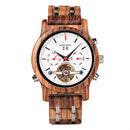 BOBO BIRD Automatik Skeleton Mechanische Uhren Herren Holz Luxusuhr Selbstaufzug relógio masculino automatic