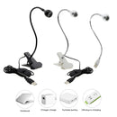 USB Power Clip Holder LED Book Light Desk Lamp 1W Flexible LED Reading Book Lamp Switch On/Off Table Lamp for Bedroom Study Room
