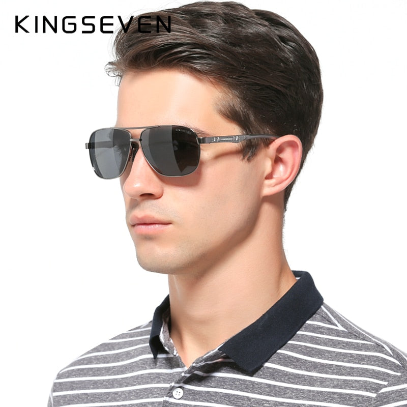 KINGSEVEN Fashion Polarized Sunglasses Men Retro Style Sun Glasses Brand Designer Sports Vacation Glasses For Men