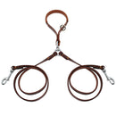 2-Wege-Hundeleine, doppelt, zwei Lederleinen für Haustiere, NoTangle-Koppler mit Griff zum Gehen und Trainieren von 2 kleinen, mittelgroßen Hunden