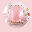 1-6 STÜCKE Rosa Romantischer Kürbis Kaffeetasse Set Küchenzubehör Bone China Keramik Teetasse Organizer Englisch Nachmittag Roter Tee